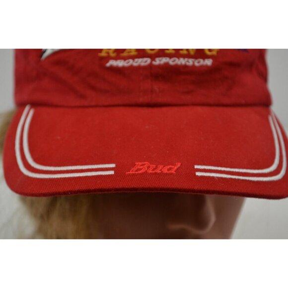 Budweiser Strapback Cap Hat Cotton Proud Sponsor Car Racing NASCAR Checkered - Picture 3 of 8